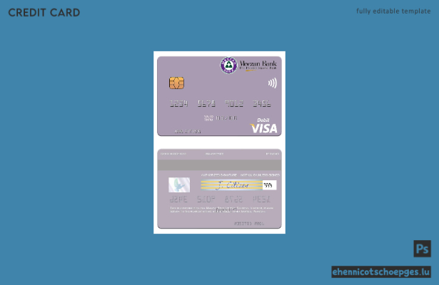 Beispielvorschau der Visa-Debitkarte der Pakistan Meezan Bank Limited